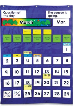 Carson-Dellosa Education Complete Calendar and Weather Pocket Chart, 51