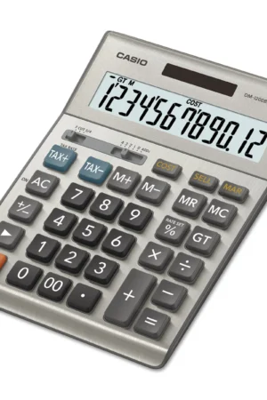 Casio® Dm1200bm Desktop Calculator, 12-Digit Lcd, Silver