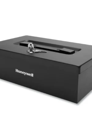 Honeywell Fire Resistant Steel Security Box With Key Lock, 12.7 X 8.8 X 4.1, Black