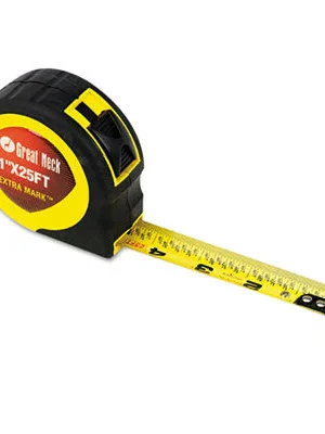 Great Neck® ExtraMark Power Tape, 1" x 25 ft, Steel, Orange/Black